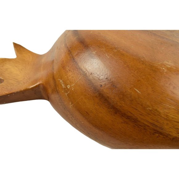 Vintage Monkey Pod Pineapple Wooden Bowl Salad Set 7 Pieces Tiki Beach - Picture 5 of 11